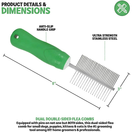 Basil Double Sided Flea Comb for Pets