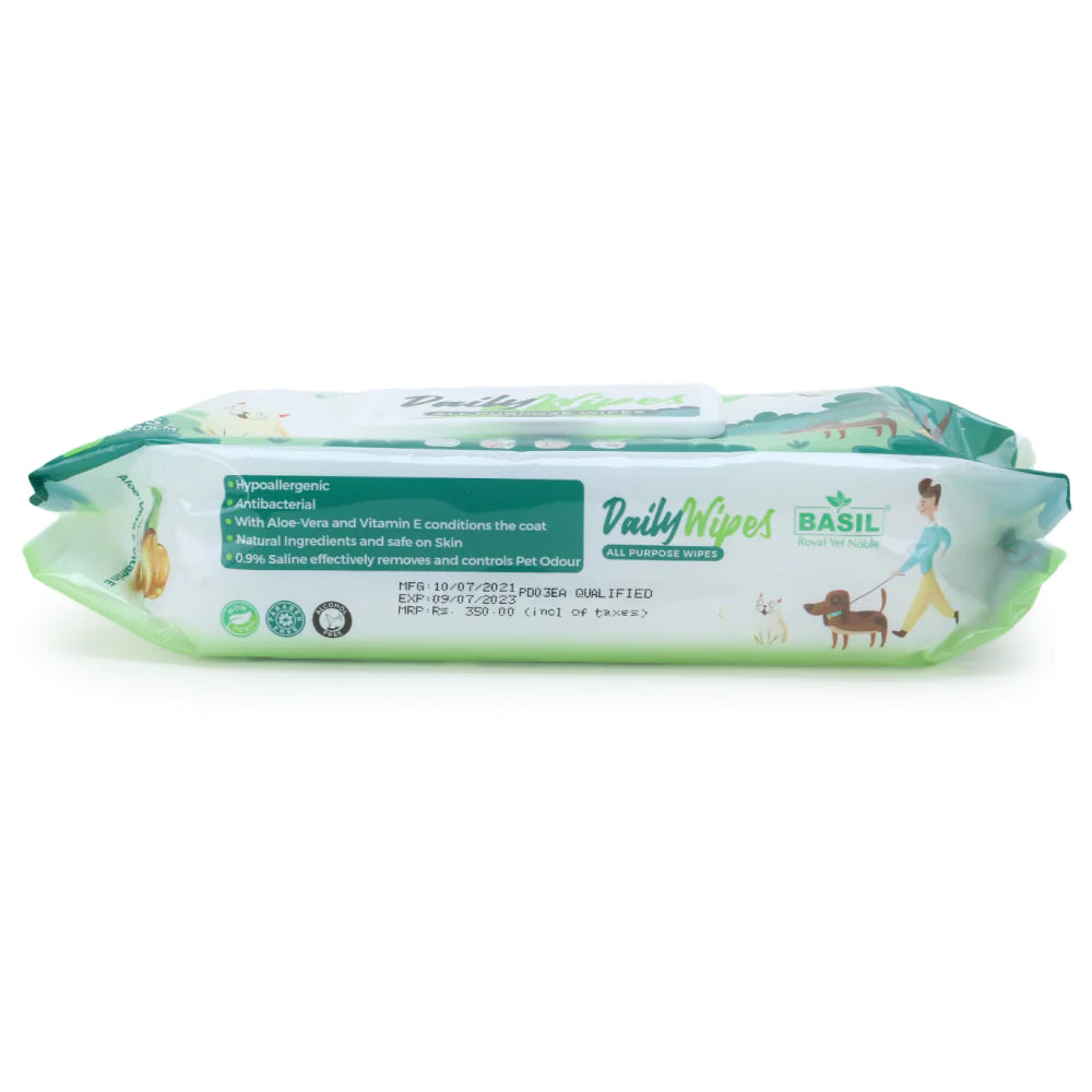 Basil All Purpose Wet Wipes - 18x20 cm