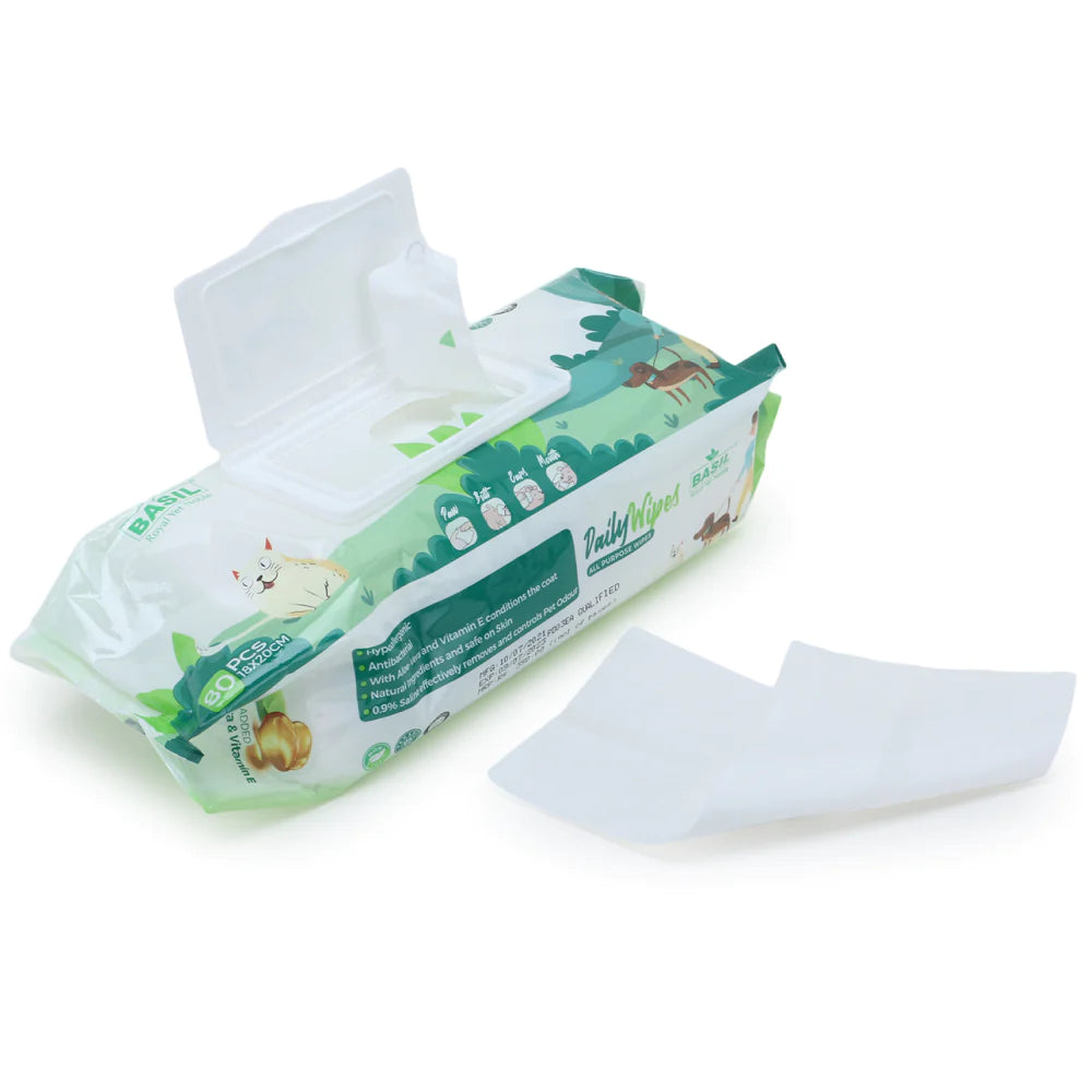 Basil All Purpose Wet Wipes - 18x20 cm