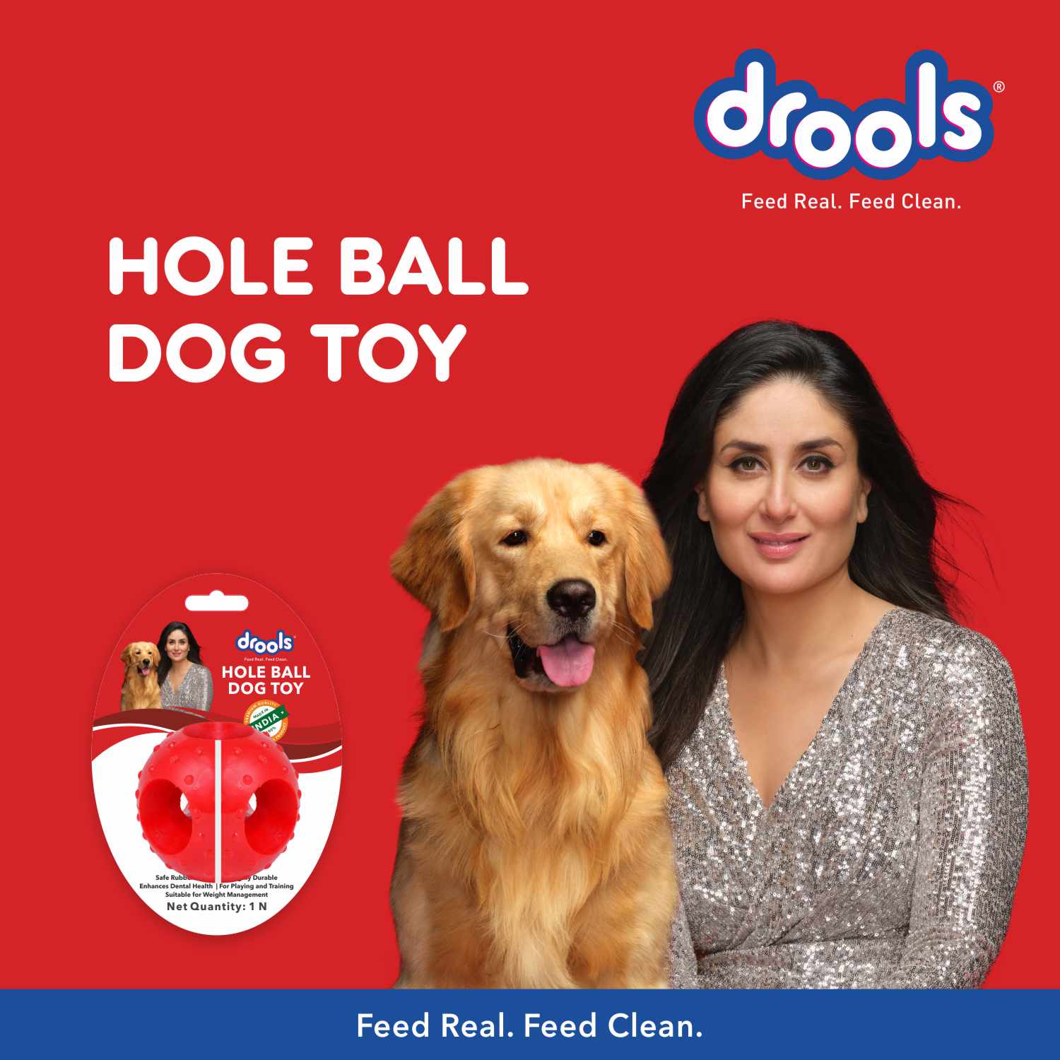 Drools Dog Hole Ball Teething Toy