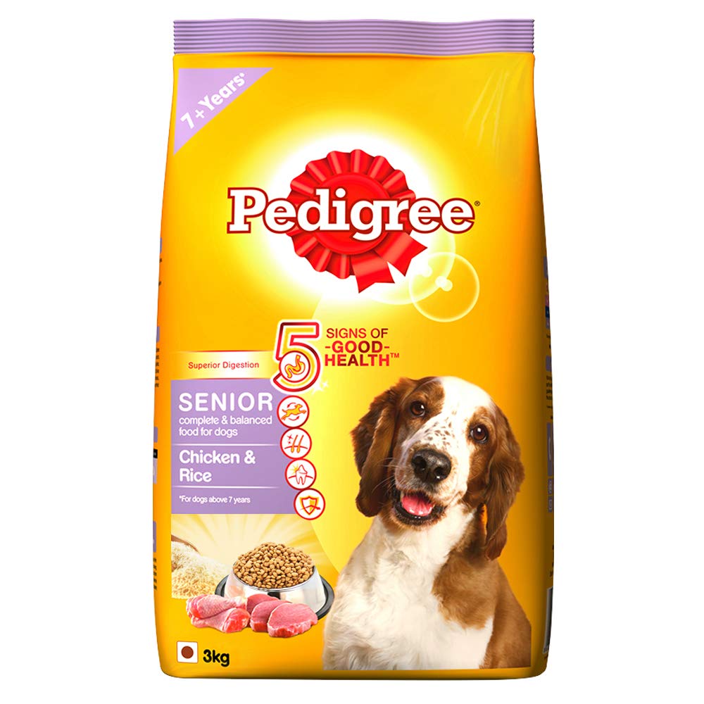 Pedigree Senior Dry Dog Food, Chicken & Rice