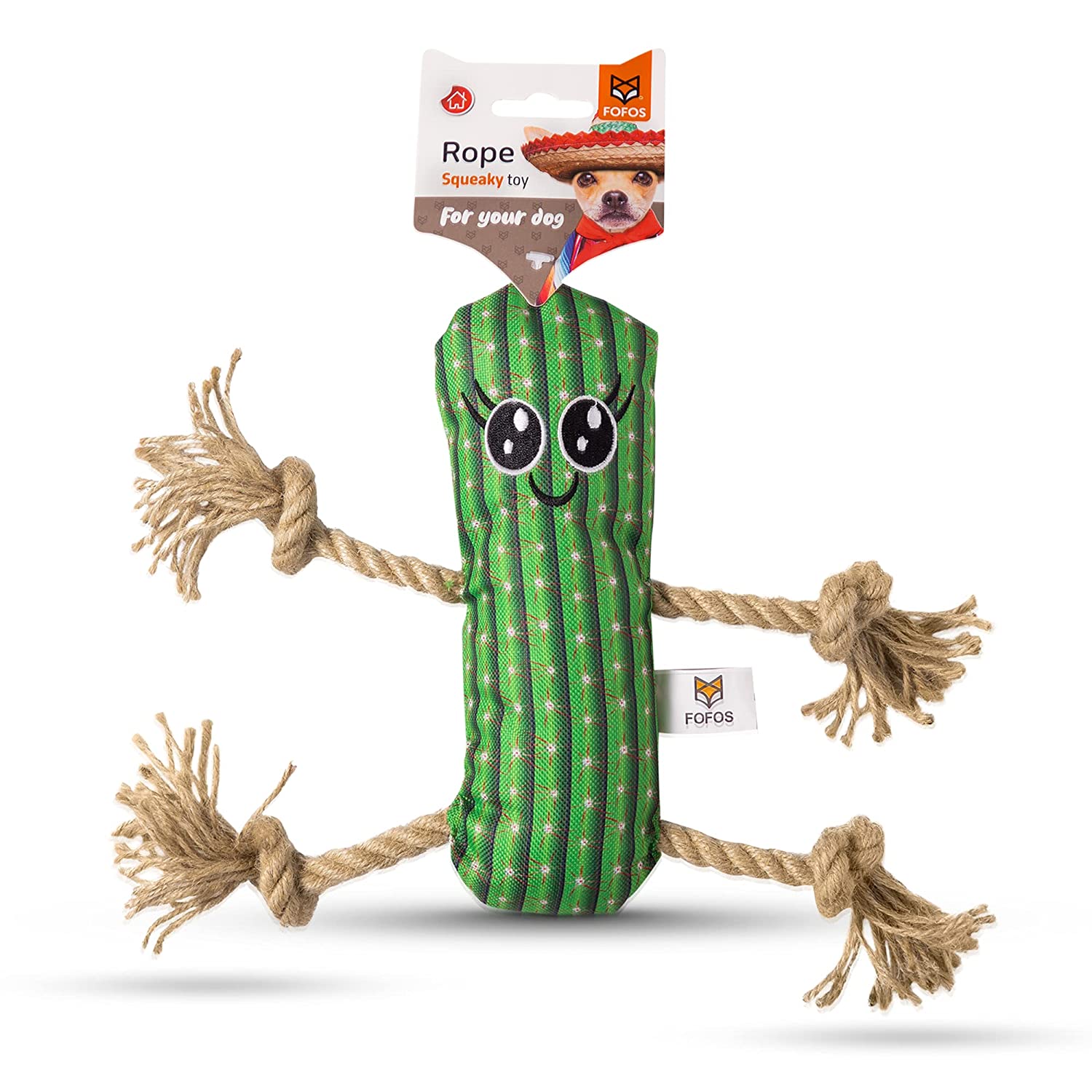 FOFOS Cactus Man With Hemp Rope