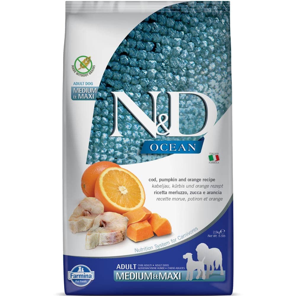 N & D Ocean Codfish & Orange Dog Med Maxi Adult