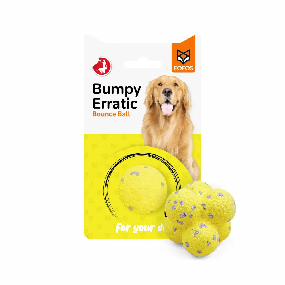 FOFOS Ultra Durable Dog Ball Yellow / Gray