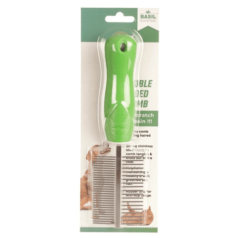 Basil Double Sided Flea Comb for Pets - Petzzing