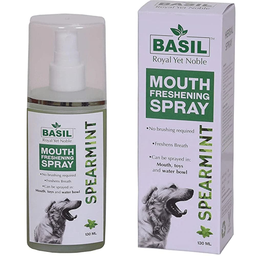 Basil Mouth Freshening Spray 130ml - Spearmint - Petzzing