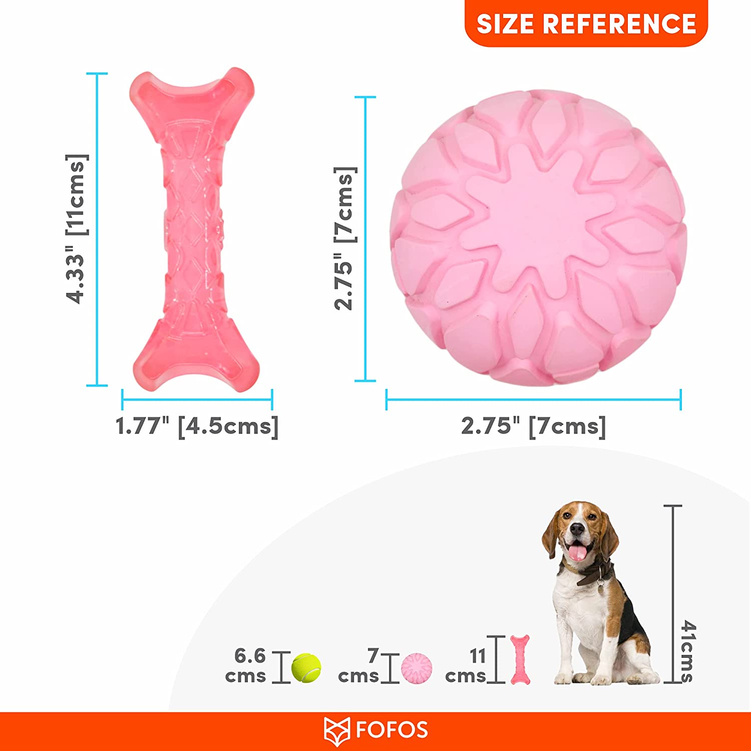 FOFOS Milk Bone & Ball Pink - Petzzing