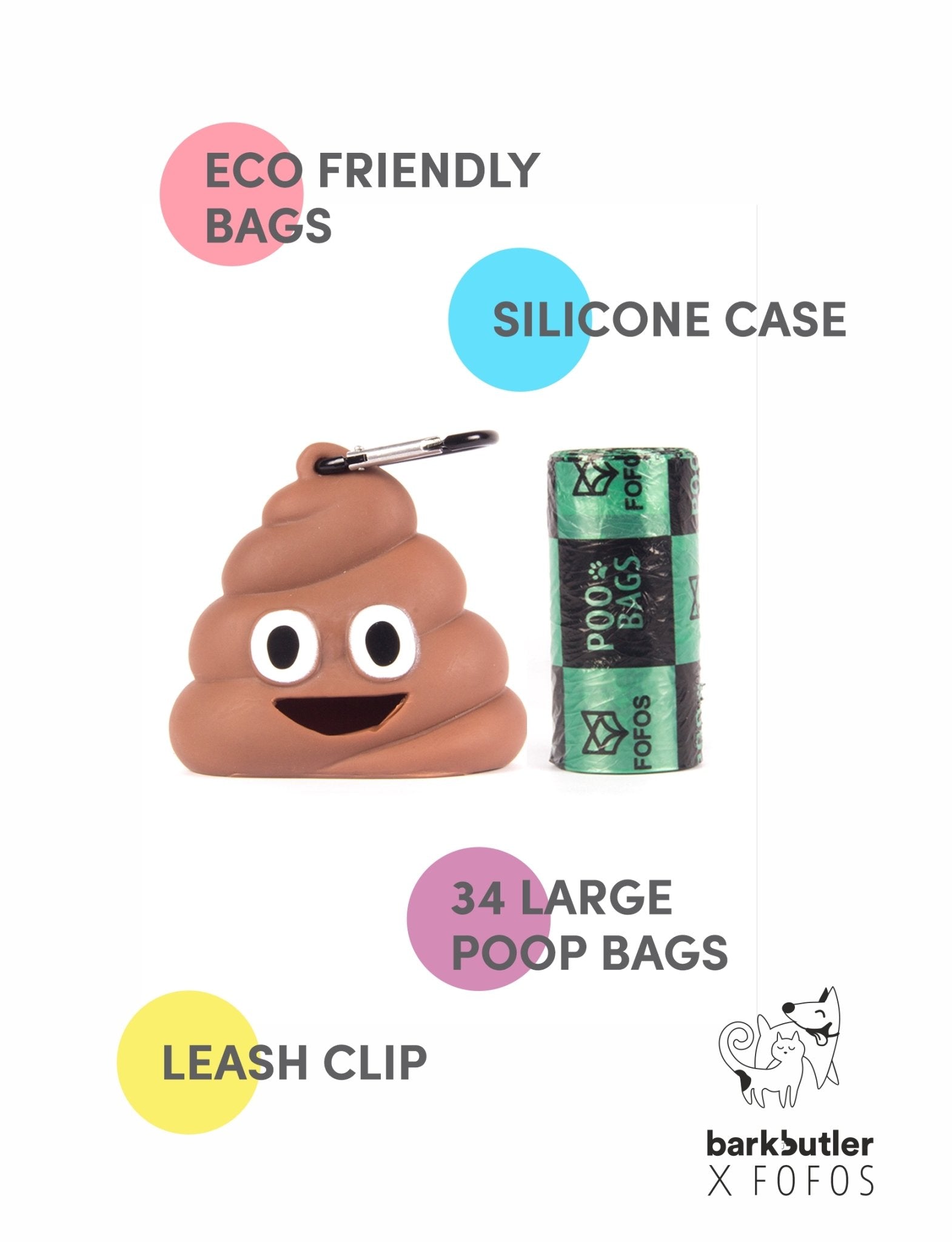 FOFOS Poop Bags Dispenser - Petzzing