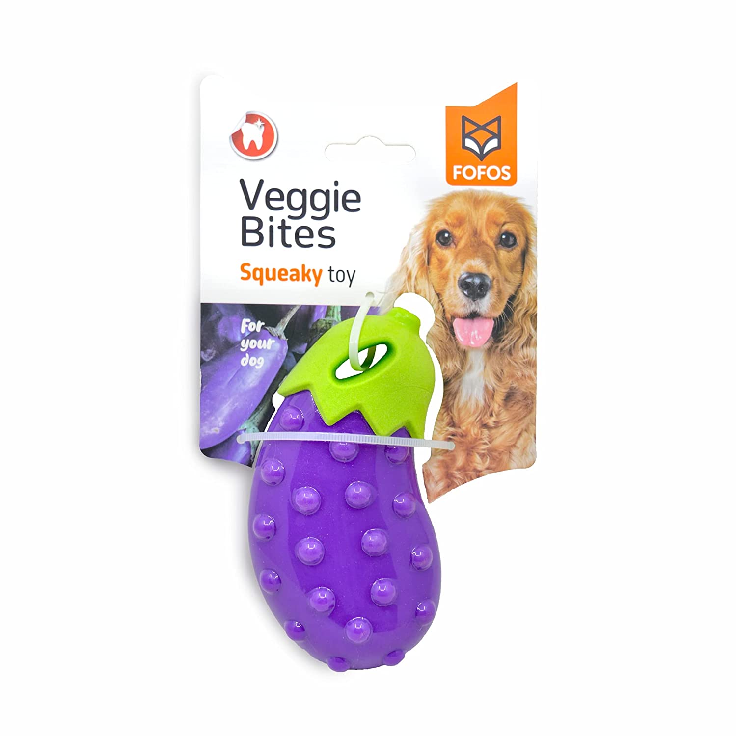 FOFOS Squeaky Toy Eggplant - Petzzing