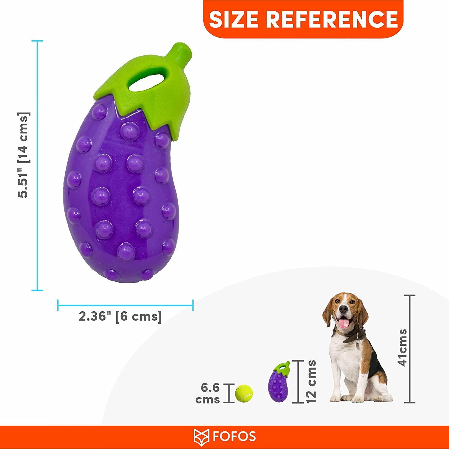 FOFOS Squeaky Toy Eggplant - Petzzing