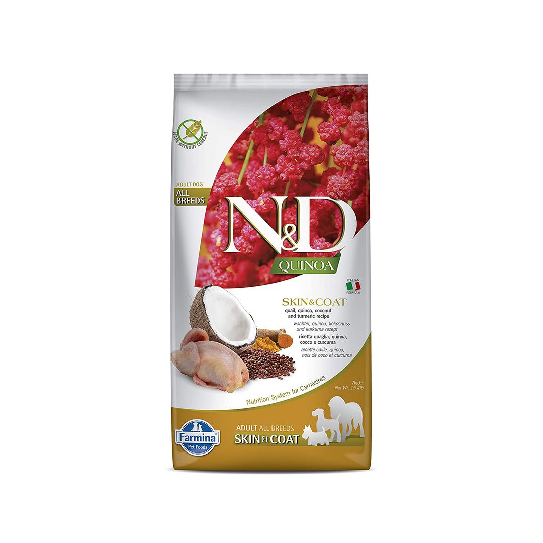 N & D Quinoa Skin & Coat Quail Adult - Petzzing